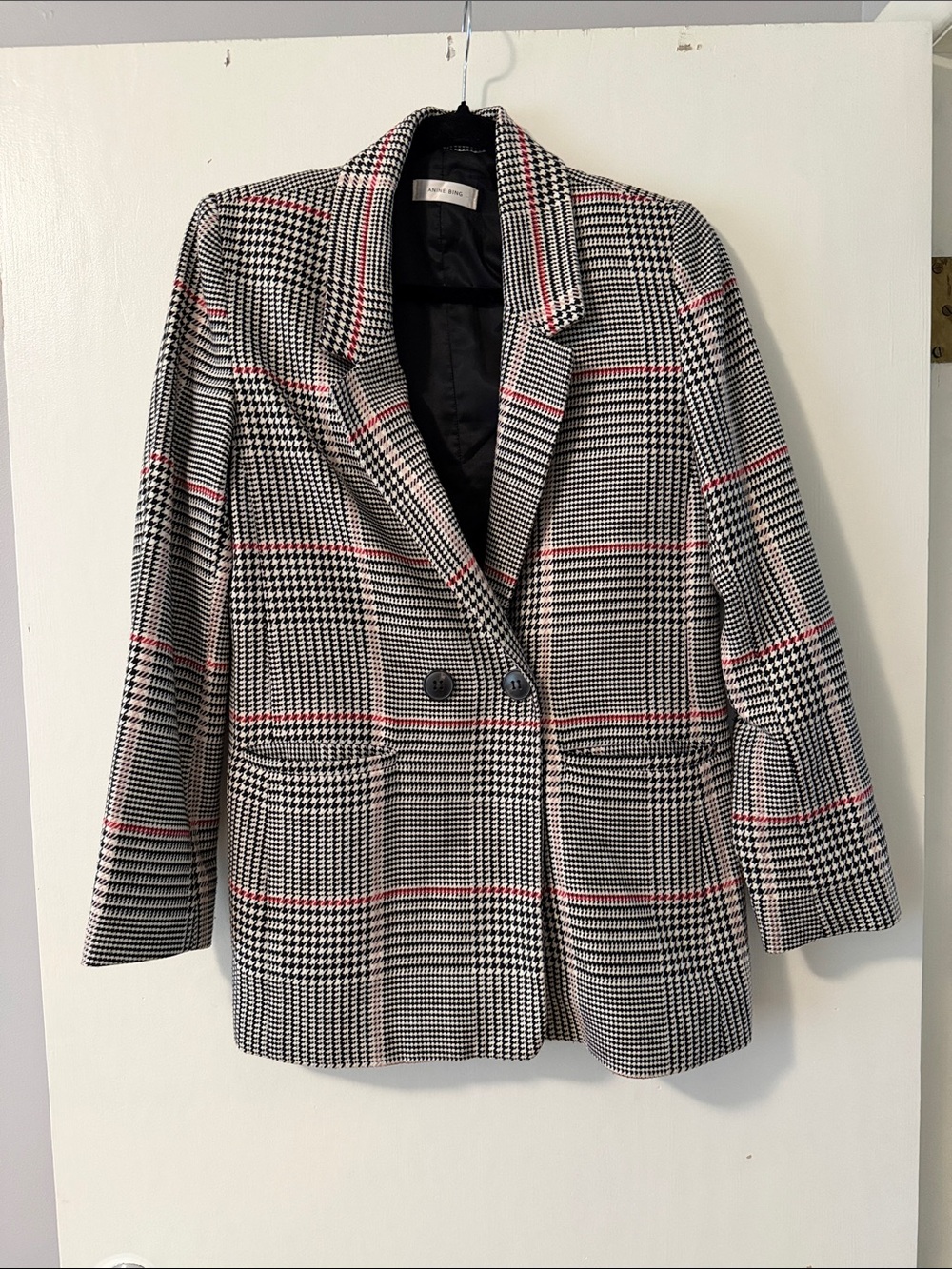 Anine Bing Plaid Blazer